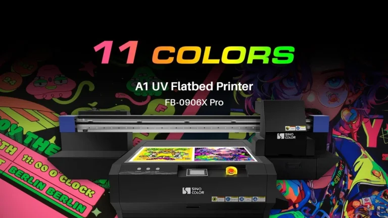 11 Colors Printing Solution with SinoColor FB-0906X Pro UV Flatbed Printer