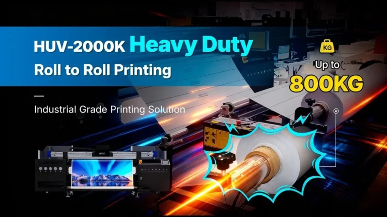 SinoColor HUV-2000K Heavy Duty Roll to Roll Printing-Up to 800kg
