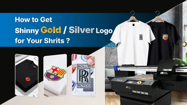 How to get shinny gold/silver logos for your shirts I SinoColor UV Printing SolutionI DIY T Shirts