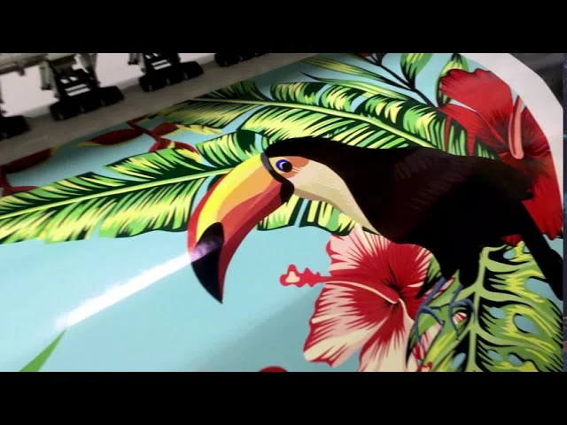 Single side printing, double-sided effect I SinoColor UV-740D Roll to Roll UV Printer I CMYK+W+CMYK